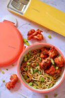 Veg.Noodles + Chilli Gobi