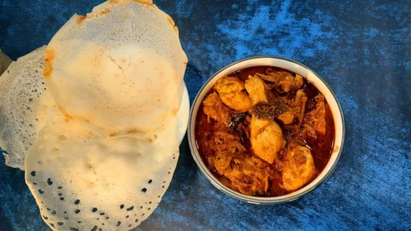 3 pcs Appam + Chicken Curry